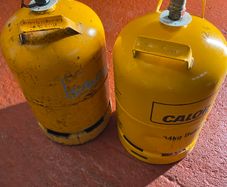 Two empty cylinders