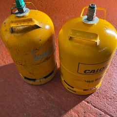 Two empty cylinders
