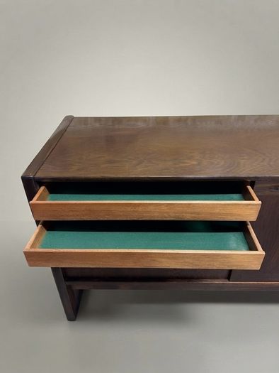 FLASH SALE ! Was 1300 Now 1050 ! Skovby Dark Oak Low Sideboard, 1960s Danish Minimalist
