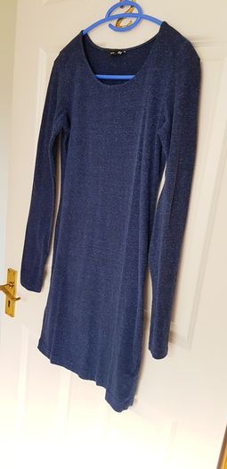 H&M Navy Long Sleeve Mini Dress - Size 8