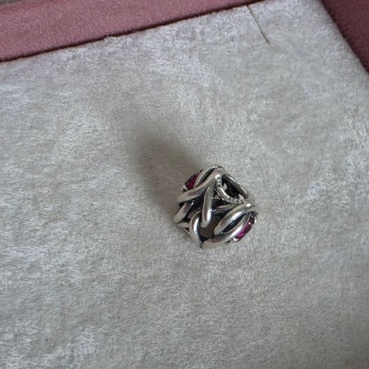 Pandora birthstone pink eternity circle charm
