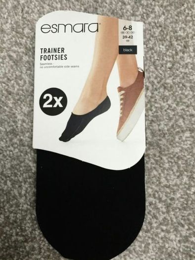 BNIB Ladies Trainers Footsies Socks / Size 6-8 / 2 packs Available
