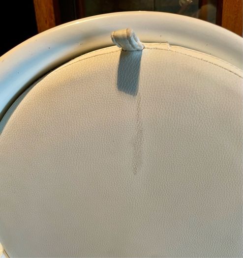 Wenko Rare Y2K Storage Stool Seat with White Faux Leather Lid