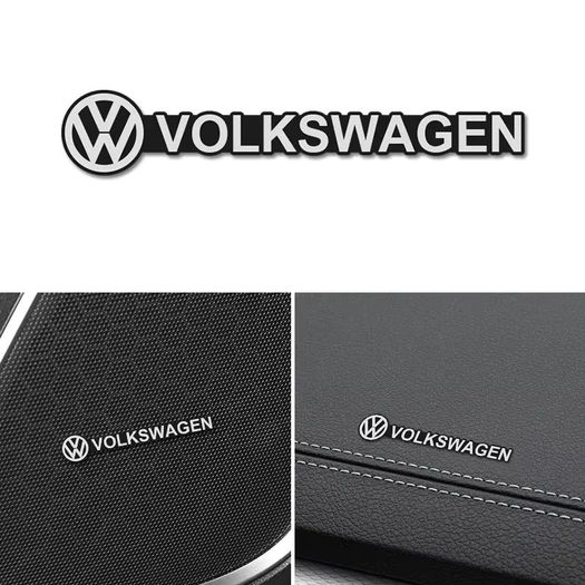 4pcs 3D aluminum speaker stereo speaker badge emblem Sticker for VW Volkswagen Golf Polo Passat Touran Accessories