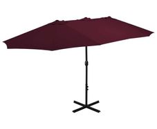 Outdoor Parasol with Aluminium Pole 460x270 cm Bordeaux Red