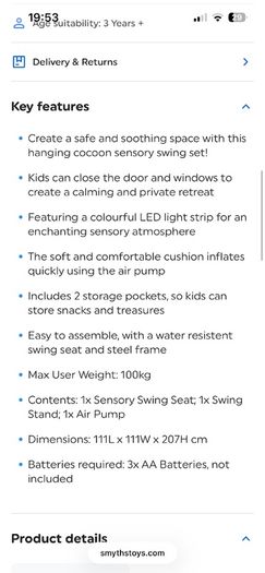 Sensory swing