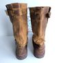 Dr Martens cowboy mid calf brown leather buckle boots UK6 EU39 US8 Image 6
