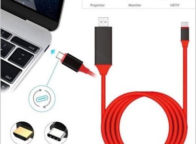 2M Lightning Connector To AV HDMI/HDTV TV AdapterCable For iPhone X,8,7,6S,6Plus