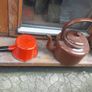 Original enamel kettle & small enamel saucepan Image 2