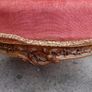 19th century carved walnut upholstered ottoman Image 3