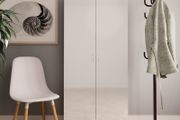 Shoe Cabinet High Gloss White 80x35.5x180 cm Chipboard