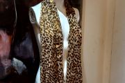 Gold Leopard Print Scarf\ Shawl