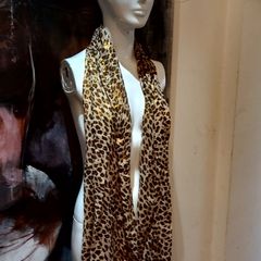Gold Leopard Print Scarf\ Shawl