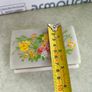 Vintage White Lucite Jewellery Trinket Box With Floral Lid 1970s Image 3