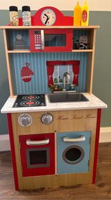 Wooden Children Play Kitchen and Accessories