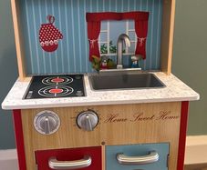 Wooden Children Play Kitchen and Accessories