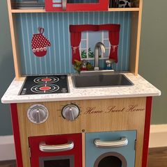 Wooden Children Play Kitchen and Accessories