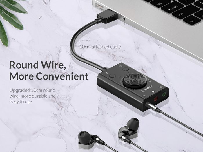 ORICO Multifunction USB External Digital Stereo Sound Card (3 AUX+Full Sound Control) (For PC/Laptop/PS/Mobile/Tablet) (Brand New/Warranty)