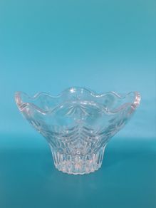 Footed Glass Bowl Candy Dish Small Christmas Tree
