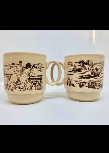 Vintage English Mugs Pair