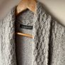 IrelandsEye Knitwear Grey Luxury Blend Open Front Cardigan Small Made in Ireland Image 2