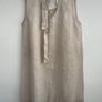 Bnwot oatmeal 100% linen dress with tie back detail & lace base Image 7