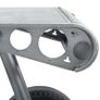 Side Table with Wheels Design Silver and Black 53x40x60 cm Iron Image 6