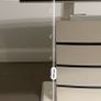 Extendable dining table with white glass top Image 7
