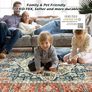 FREE EXPRESS SHIPPING Washable Rugs Living Room Non Slip Area Rugs for Bedroom Machine Washable Rug Soft Short Pile Large Living Room Rug Vintage Oriental Boho Rug Non Shedding Dense Rugs 80x150cm Orange Image 4