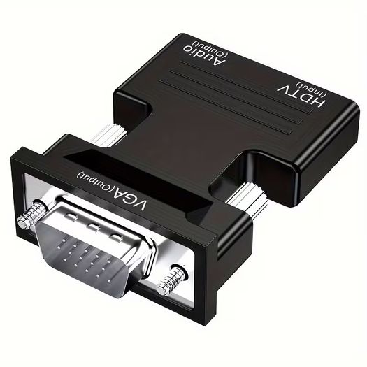 HDTV to VGA Adapter with Audio Output - Plug & Play Converter for Laptops, PCs, Monitors, Projectors, HDTVs, Chromebooks, Roku, Xbox (Includes 3.5mm Stereo Cable)