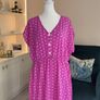 Ladies Pink & White Polka Dot Dress Image 4