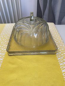 Glass platter - cheese board