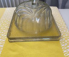 Glass platter - cheese board
