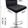 Set of 2 Black Swivel Bar Stools - Brand New Image 3