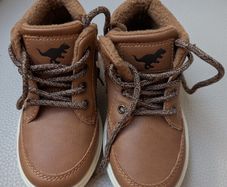 next tan boys high top fluffy boots