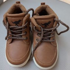 next tan boys high top fluffy boots