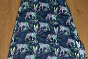 Pyrus London 100% silk tiger print maxi skirt size 10