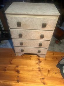 Formica chest of drawers