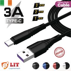 1/2/3 Meters USB-C Charging Lead For Samsung S9 S10+ S20+ Type C Charging Fast Charger Phone Cable Samsung