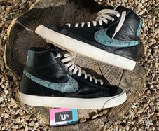 Premium Nike Blazer Black Leather