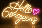 Hello Gorgeous LED Neon Sign - Wall Light Bedroom Decor - Brand New