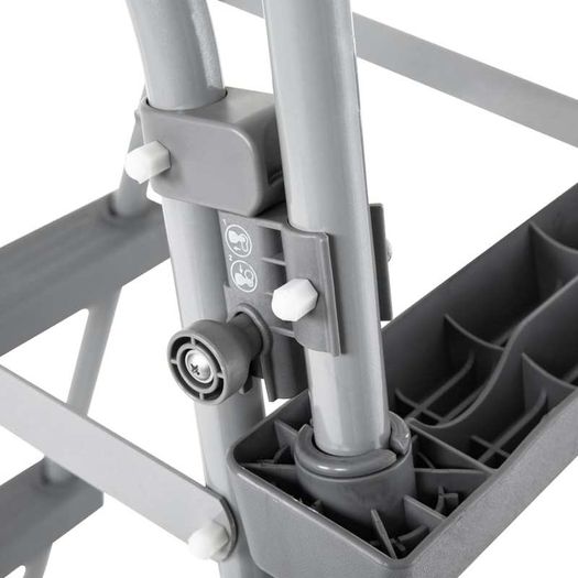 Splasher Pool with 4-Step Ladder 350x90 cm Grey
