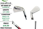 Taylormade P770 2017 #4 Iron 23 Degree / KBS Tour FLT 110 Regular