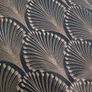 Navy/silver black out curtains, perfect condition Image 4