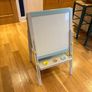 kids easel floor standing magnetic white and black board Image 5