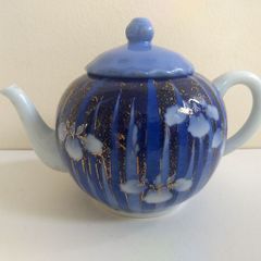 Stunning Antique Japanese Porcelain Teapot by the Fukagawa Seiji Company, With the Mt. Fuji and Stream Backstamp Circa 1890-1910 - Replacement Lid