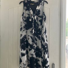 Ladies Chiffon Sweet Miss A Line Dress with Tie Bow