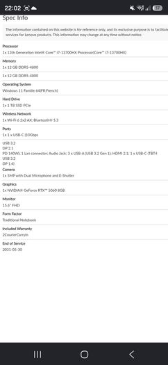 Lenovo LOQ 15IRX10 Gaming Laptop | Intel Core i7-13700HX | RTX 5060 8GB | 24GB DDR5 | 1TB SSD | 144Hz | Warranty