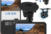 Dash Cam Front and Rear, Dashcam WiFi/APP Control Car Camera Dash Cam W/ 64GB Card, 2.5K Dash Cam Front + 1080P Rear Dash Camera W/Super Night Vision, Loop Recording, G-Sensor, Max Support 256GB