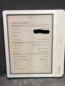 kindleKobo Libra H2O 8GB Excellent Condition Waterproof case included